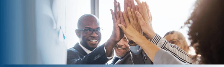 Group of Investors Giving High Five